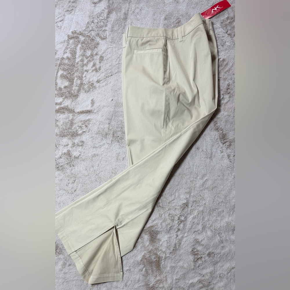 Anne Klein Studio Khaki Chinos with Side Slits 18W - Picture 3 of 8